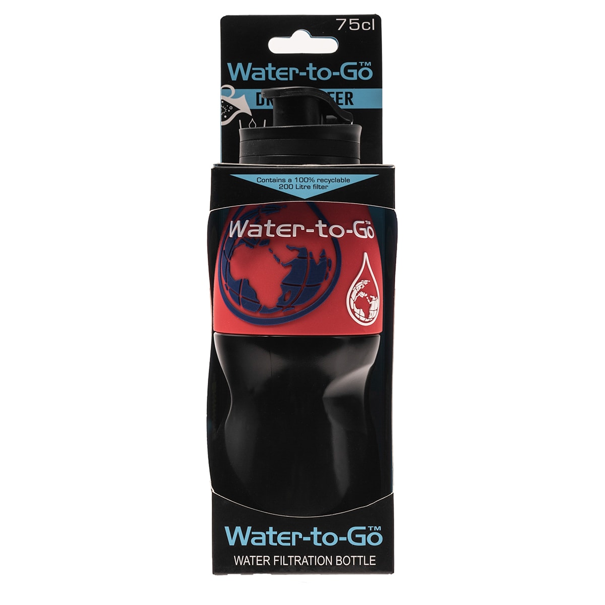 Butelka z filtrem Water-to-Go 750 ml - Czerwona