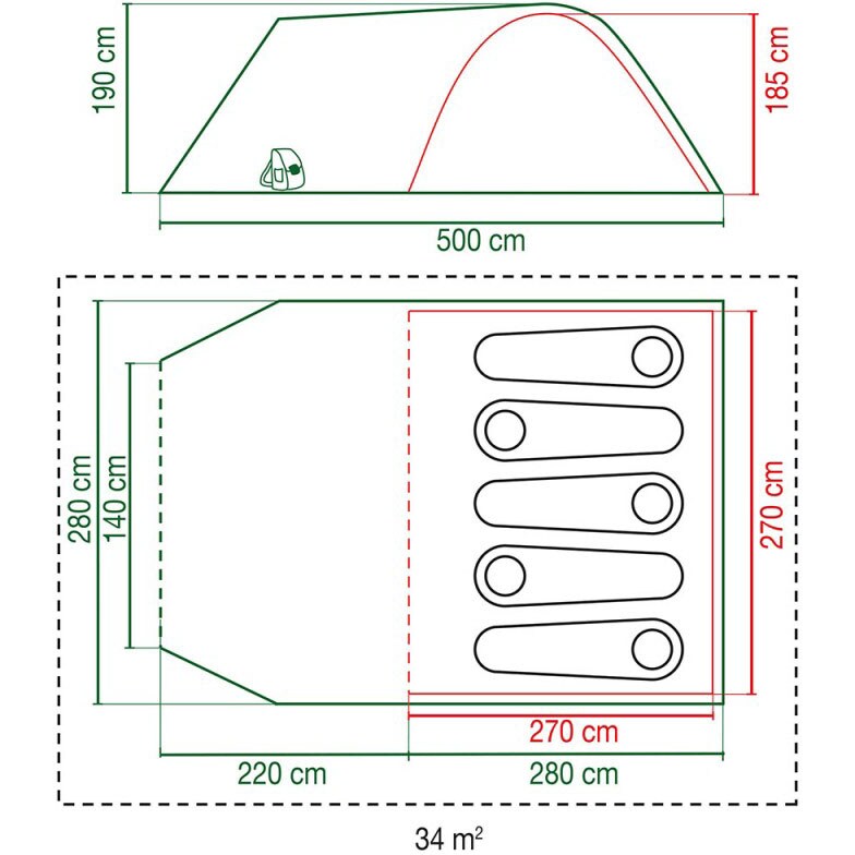 Namiot 5-osobowy Coleman Cortes Plus