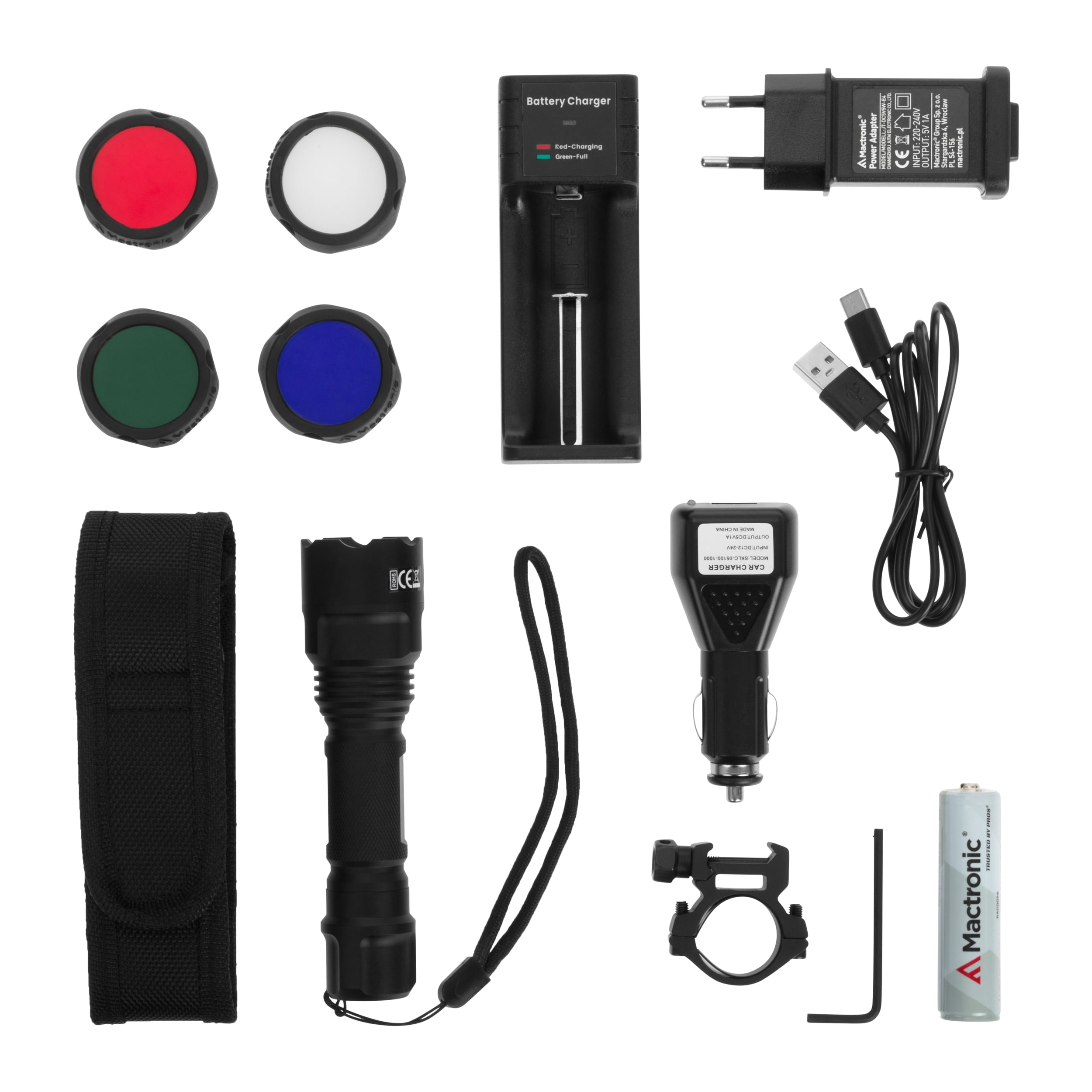 Latarka Mactronic Black Eye z walizką - 420 lumenów