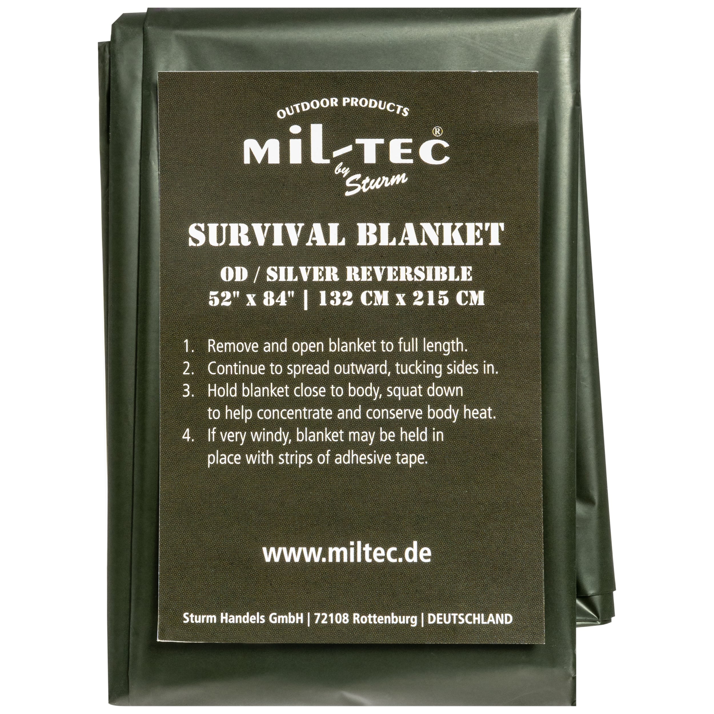 Koc termiczny Mil-Tec Survival Blanket - Olive