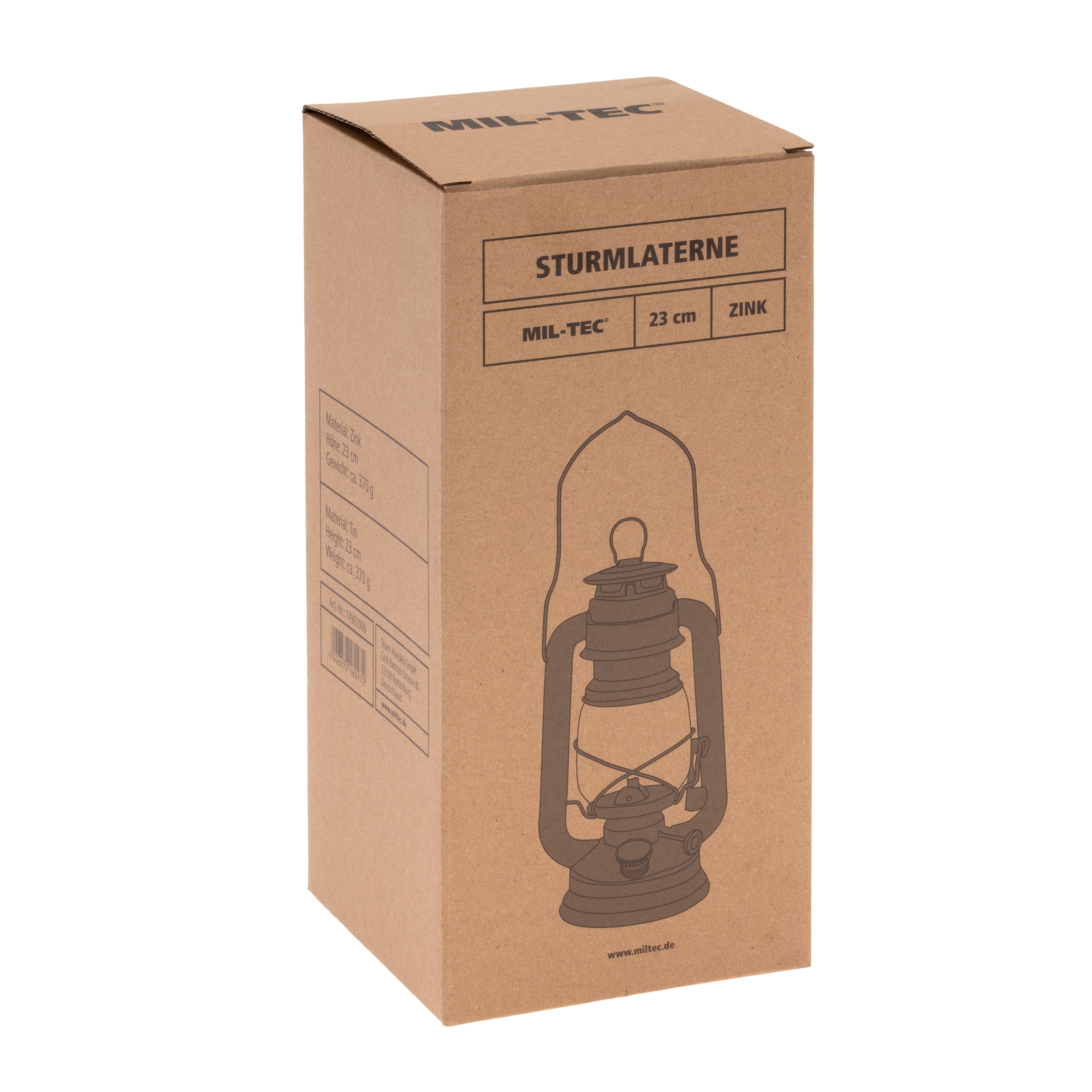 Lampa naftowa Mil-Tec 23 cm - Silver