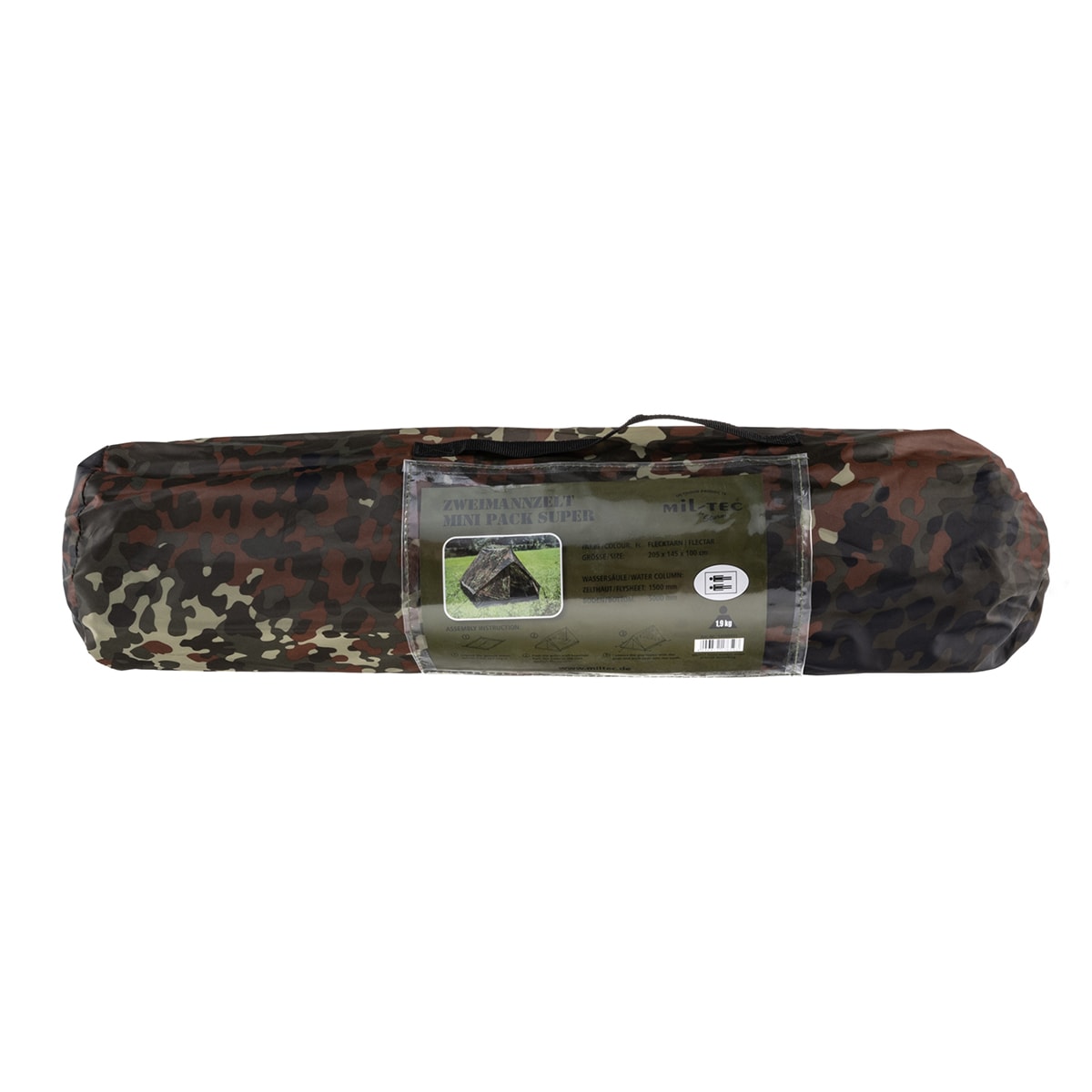 Namiot 2-osobowy Mil-Tec Mini Pack Super - Flecktarn