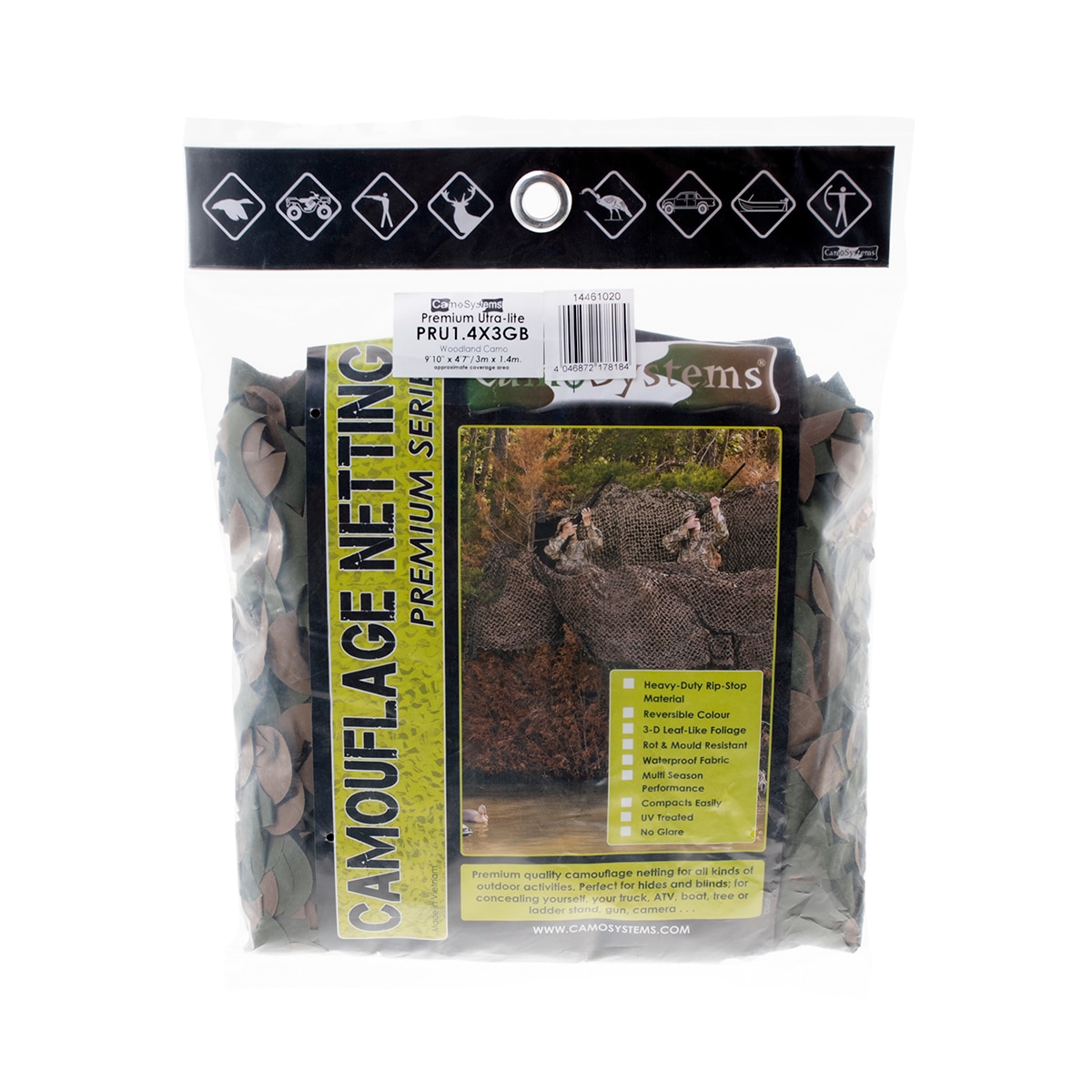 Siatka maskująca Mil-Tec CamoSystems Basic Light 1,4x3 m - Woodland