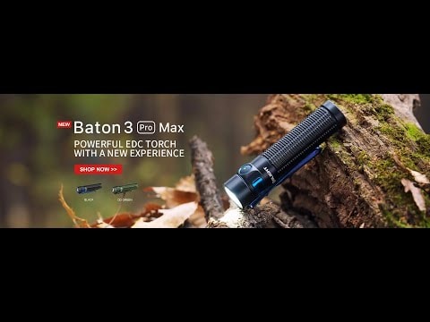 Акумуляторний ліхтарик Olight Baton 3 Pro Max Cool White Black - 2500 люменів