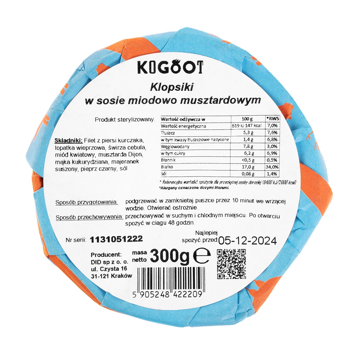Консервовані продукти Kogoot - Фрикадельки в гірчично-медовому соусі 300 г
