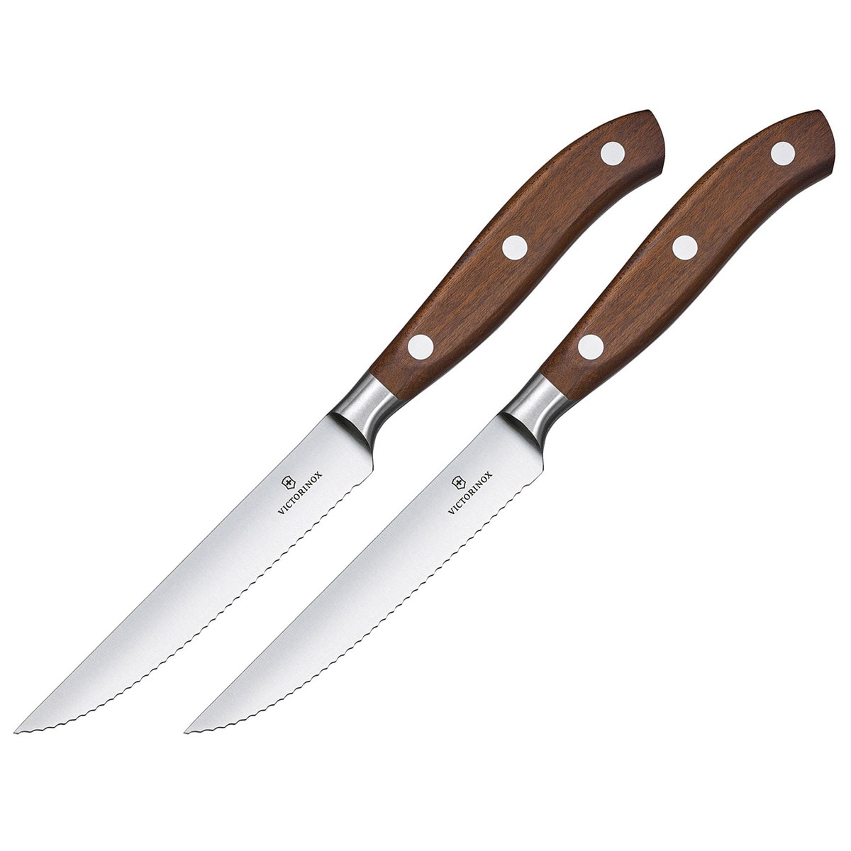 Zestaw dwóch noży kuchennych Victorinox Grand Maitre Wood - nóż do steków 12 cm