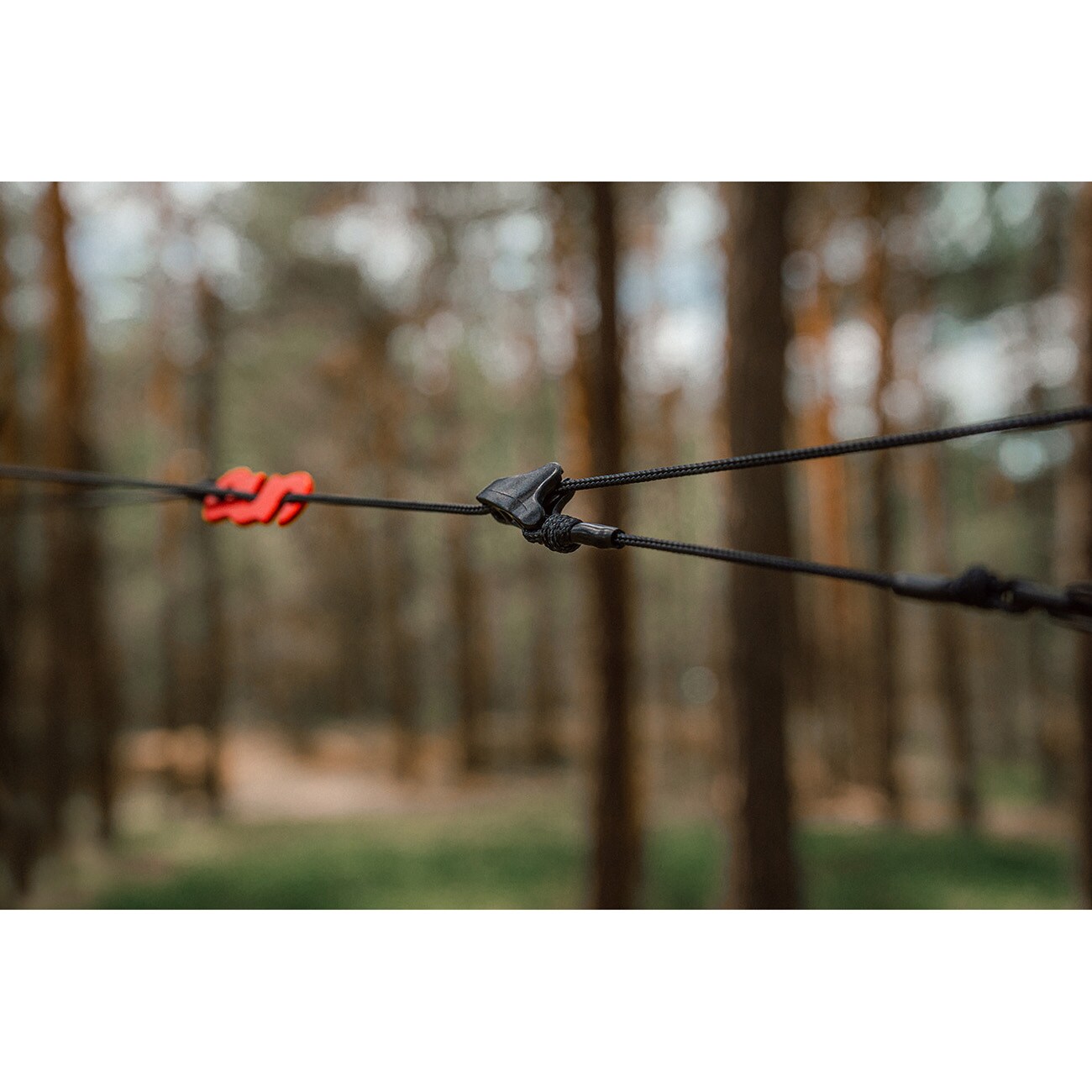 Zawieszenie płachty biwakowej Tigerwood Black Silk