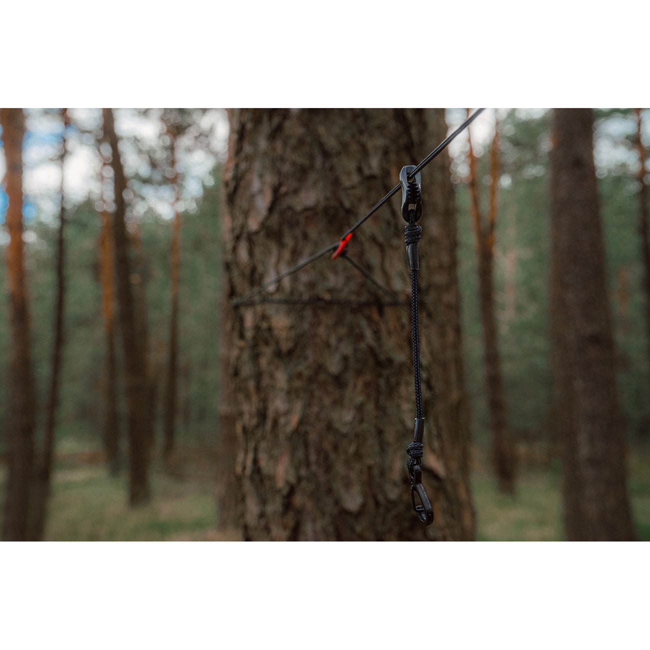 Zawieszenie płachty biwakowej Tigerwood Black Silk