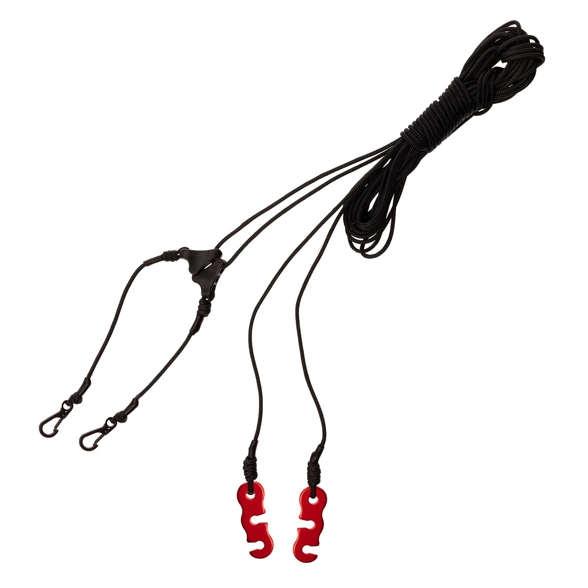 Zawieszenie płachty biwakowej Tigerwood Black Silk