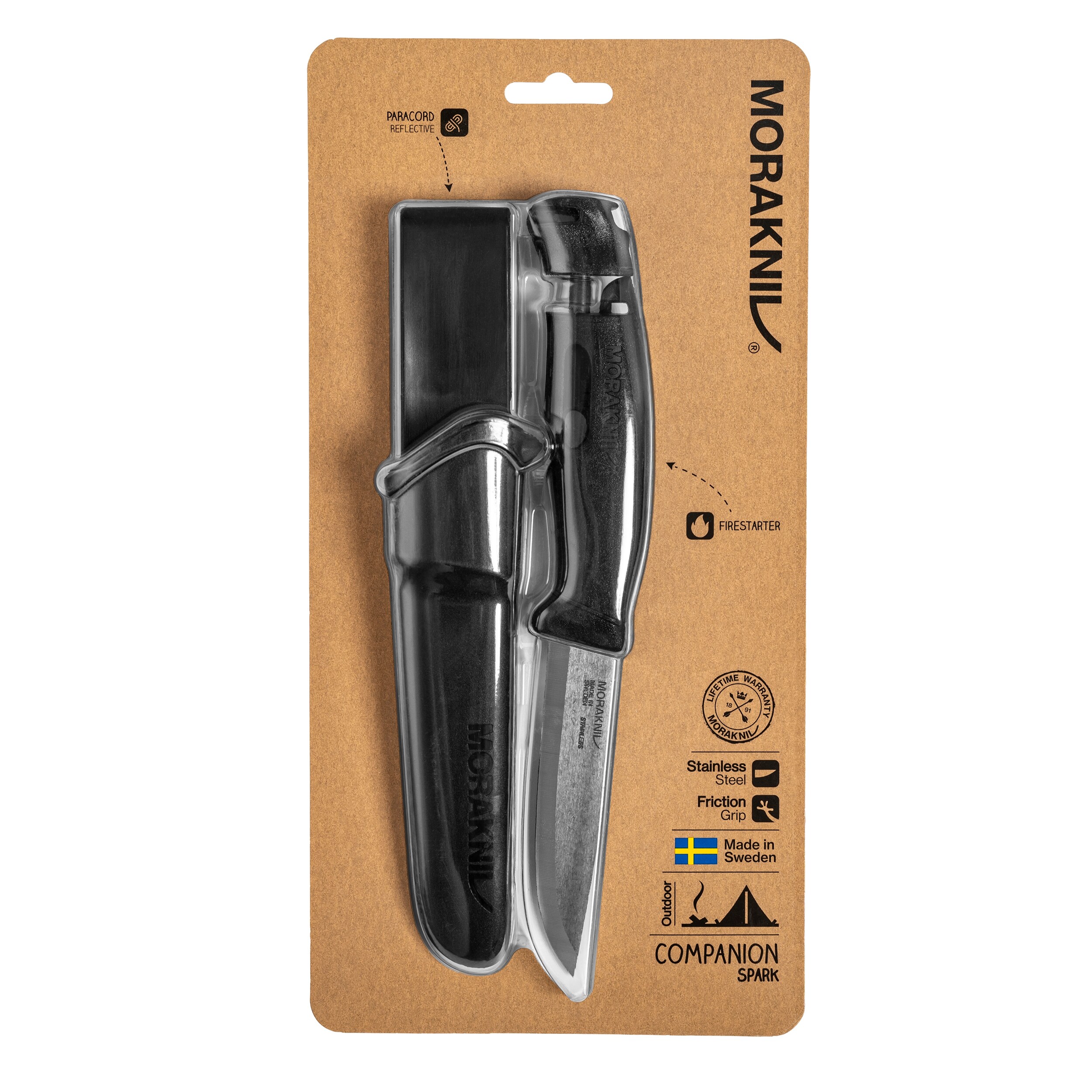 Mora Companion Spark Fixed Blade Knife - Black