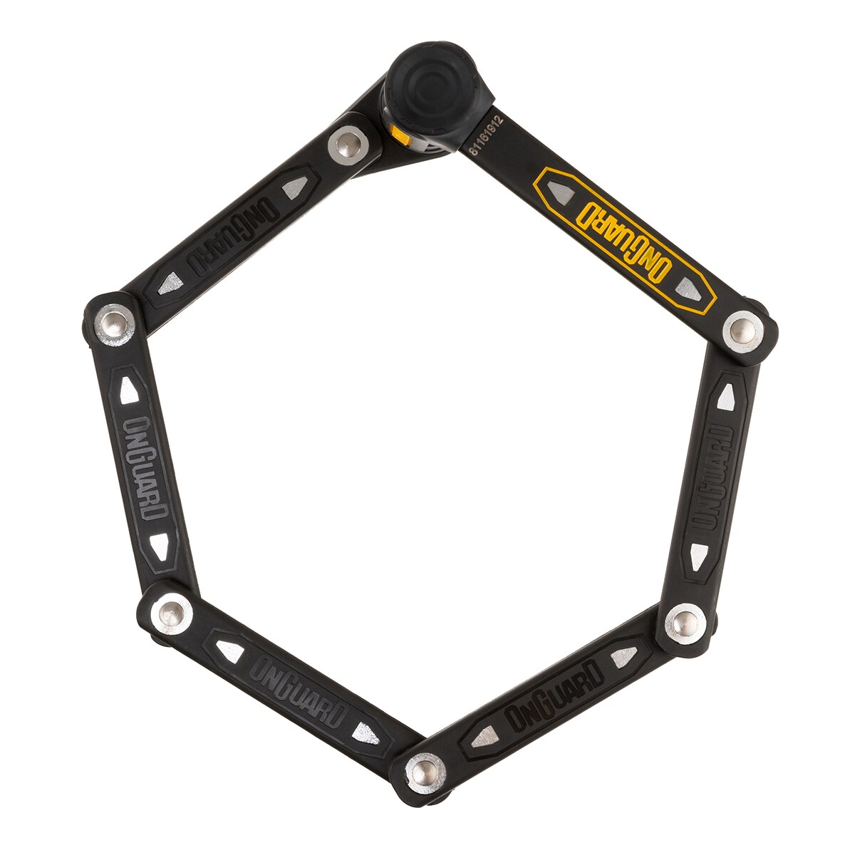 Zapięcie rowerowe OnGuard Link Plate Lock K9 Combo składane 69cm