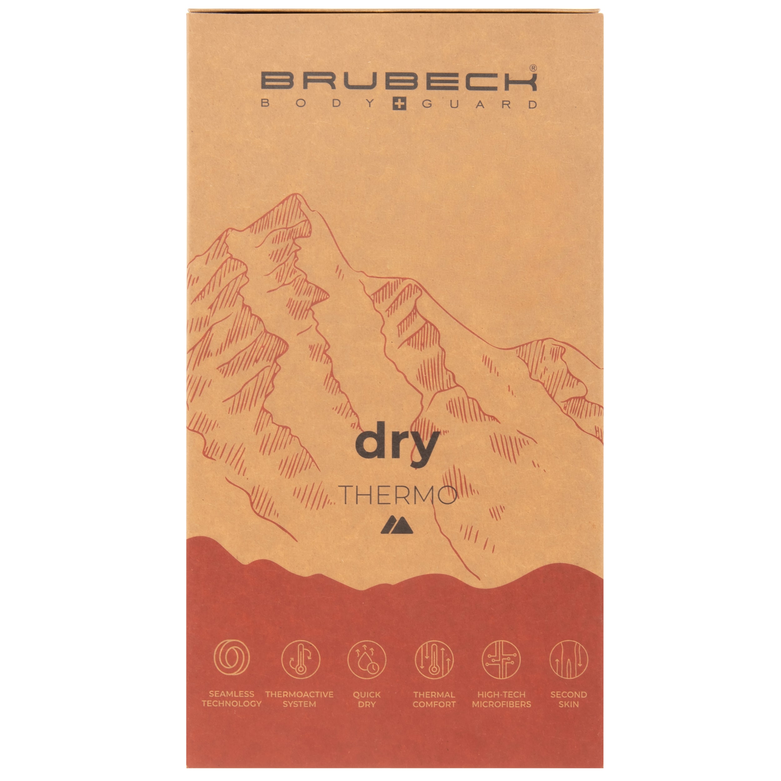 Термоактивна футболка Brubeck Dry Довгий рукав - Чорний/Графіт