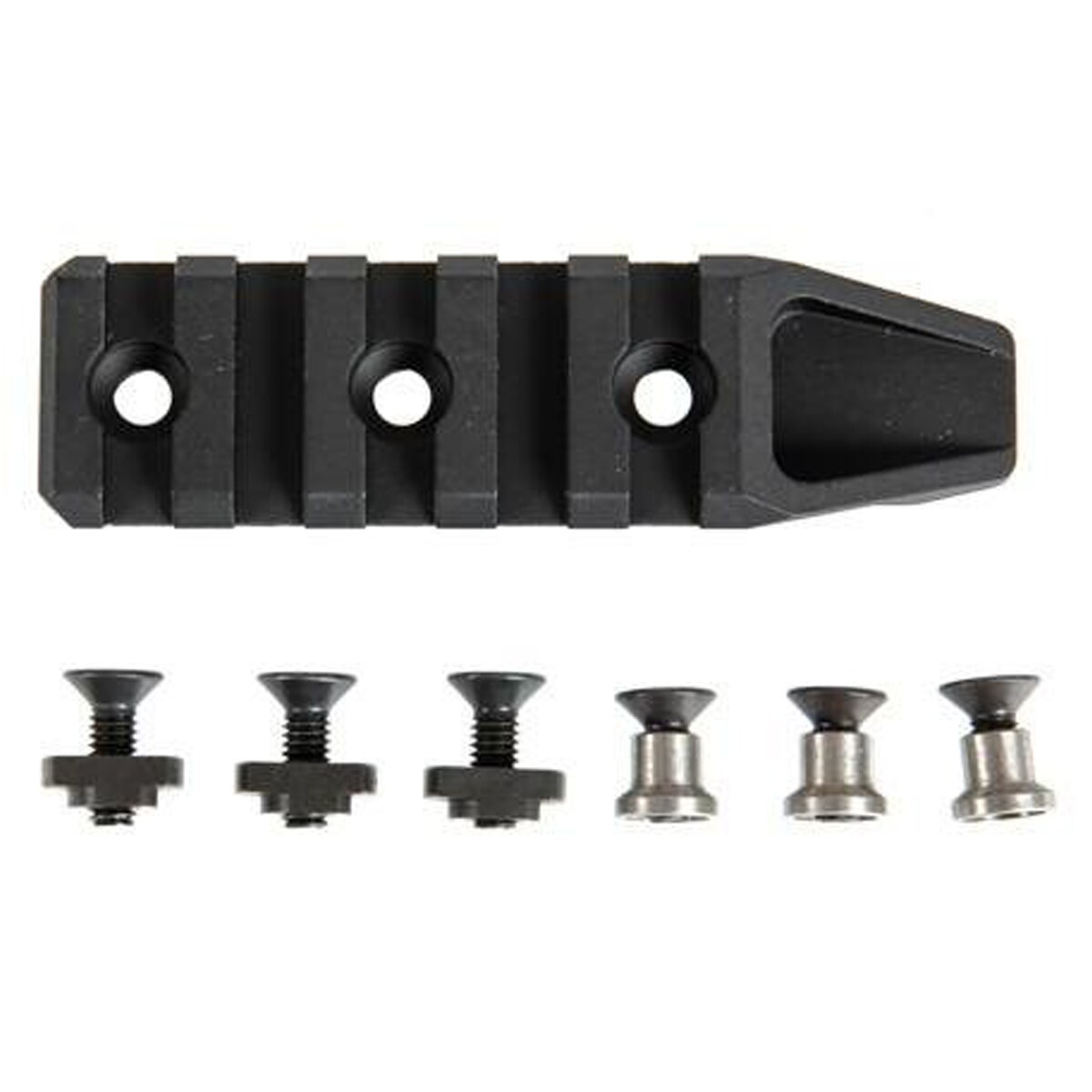 Szyna RIS 5KU na KeyMod/M-LOK 5 slotów - Czarna