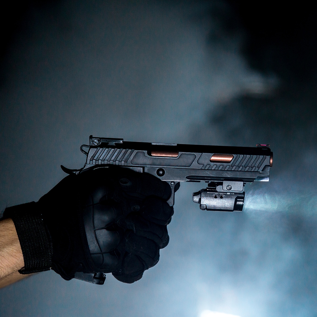 Latarka na broń z celownikiem laserowym Olight BALDR Mini - 600 lumenów, Green Laser