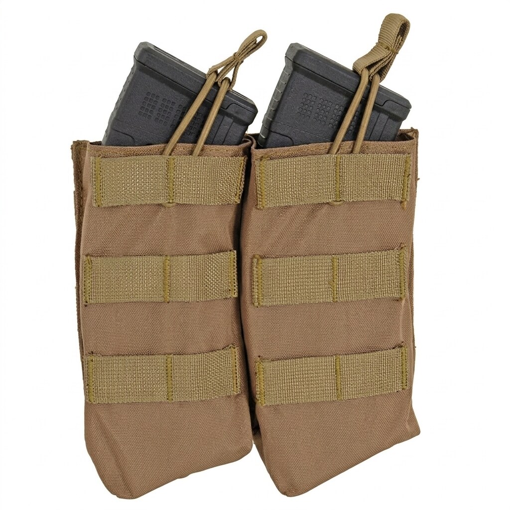 Podwójna ładownica otwarta 8Fields na magazynki AK - Coyote