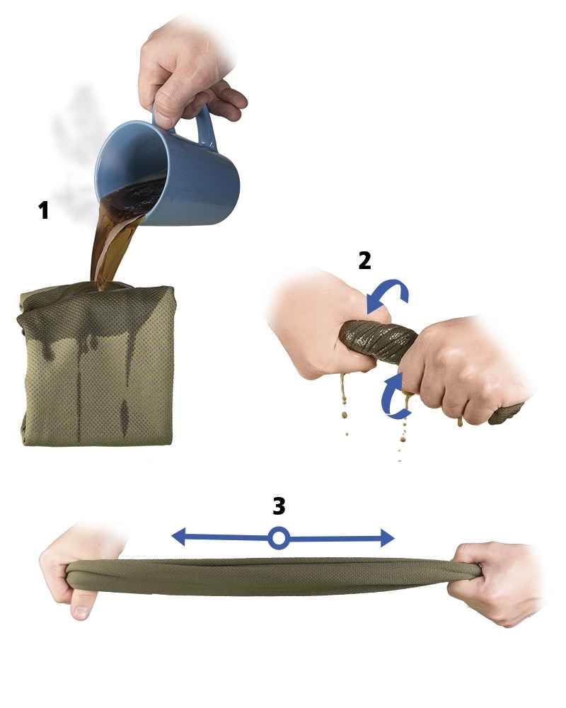 Chusta ochronna chłodząca Mil-Tec Cool Down Towel - Olive