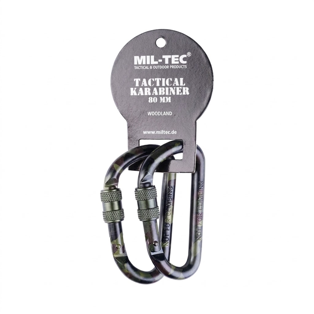 Mil-Tec Lock Aluminum Carabiner 80 mm - 2 pcs.