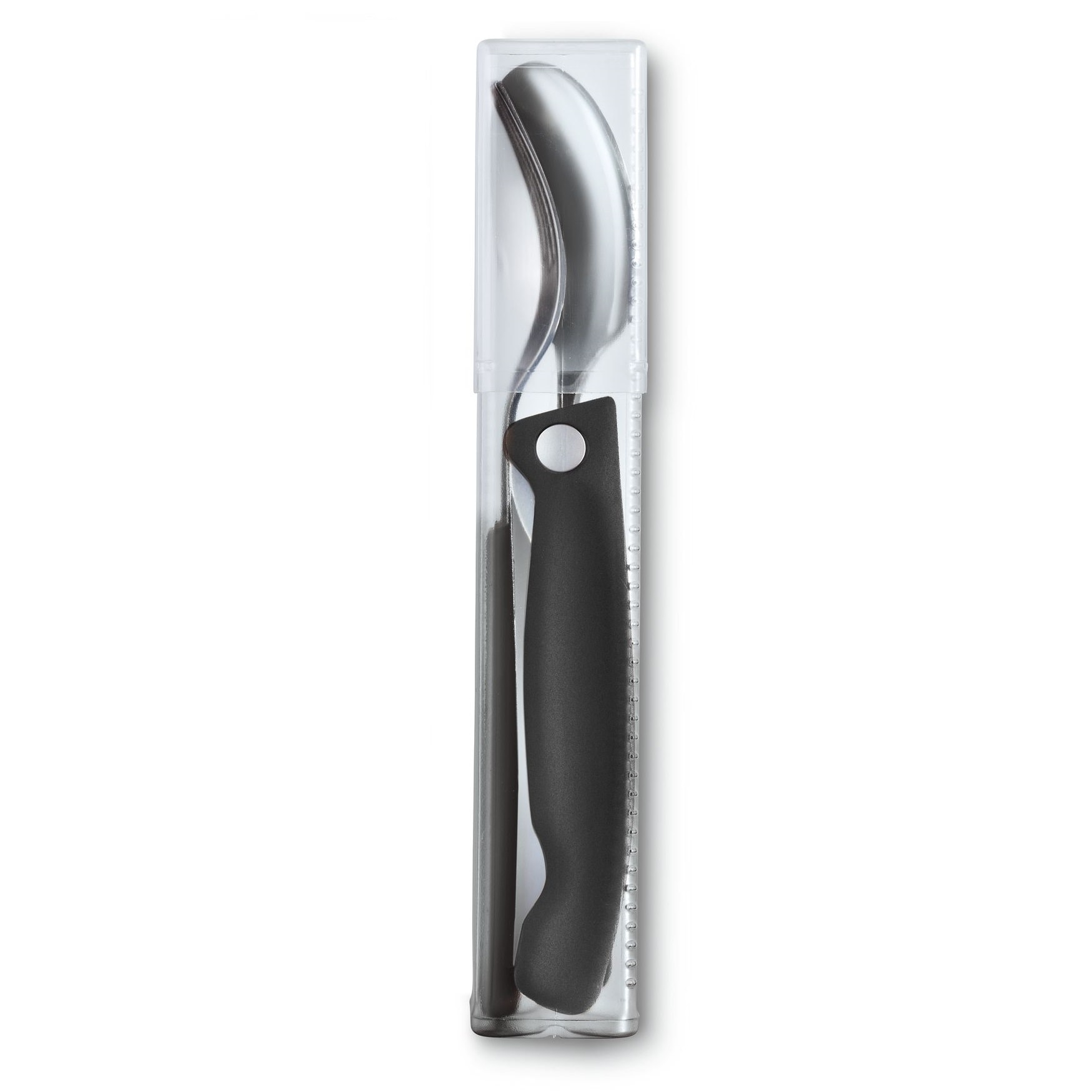 Набір Victorinox - складаний ніж, виделка, ложка - Чорний