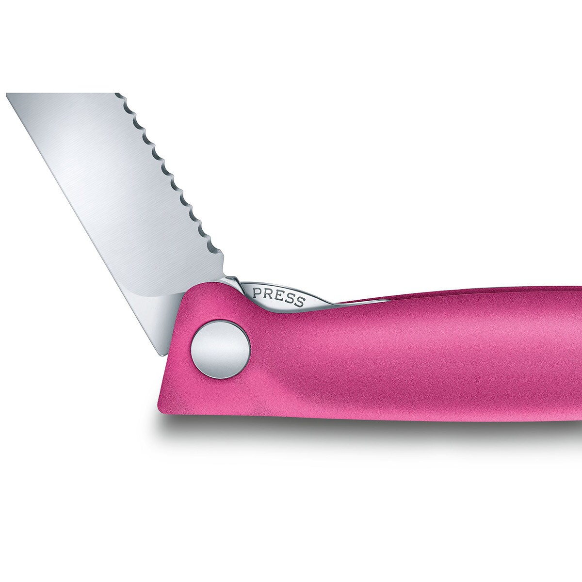 Nóż składany kuchenny Victorinox Pink - ząbkowany z zaokrąglonym czubkiem