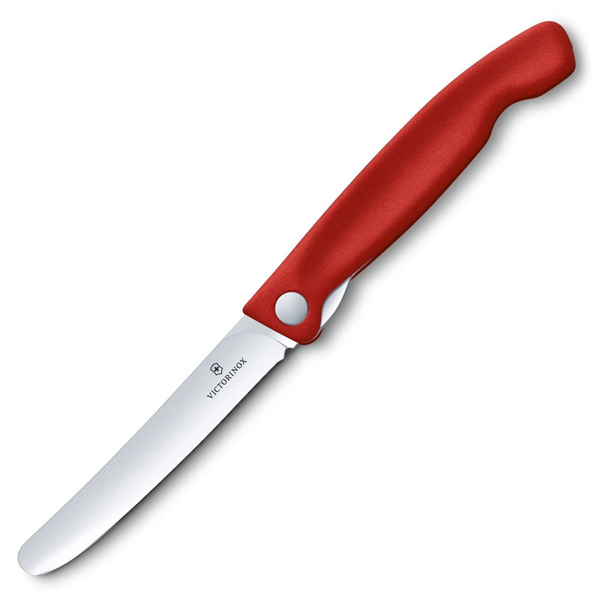 Nóż składany kuchenny Victorinox Red - gładkie ostrze z zaokrąglonym czubkiem