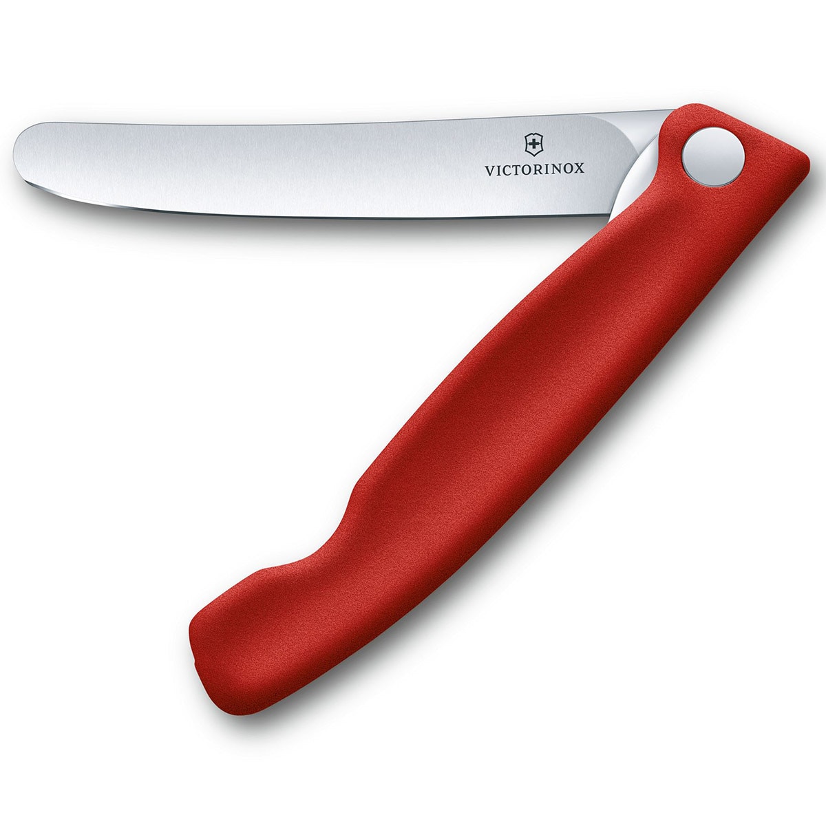 Nóż składany kuchenny Victorinox Red - gładkie ostrze z zaokrąglonym czubkiem