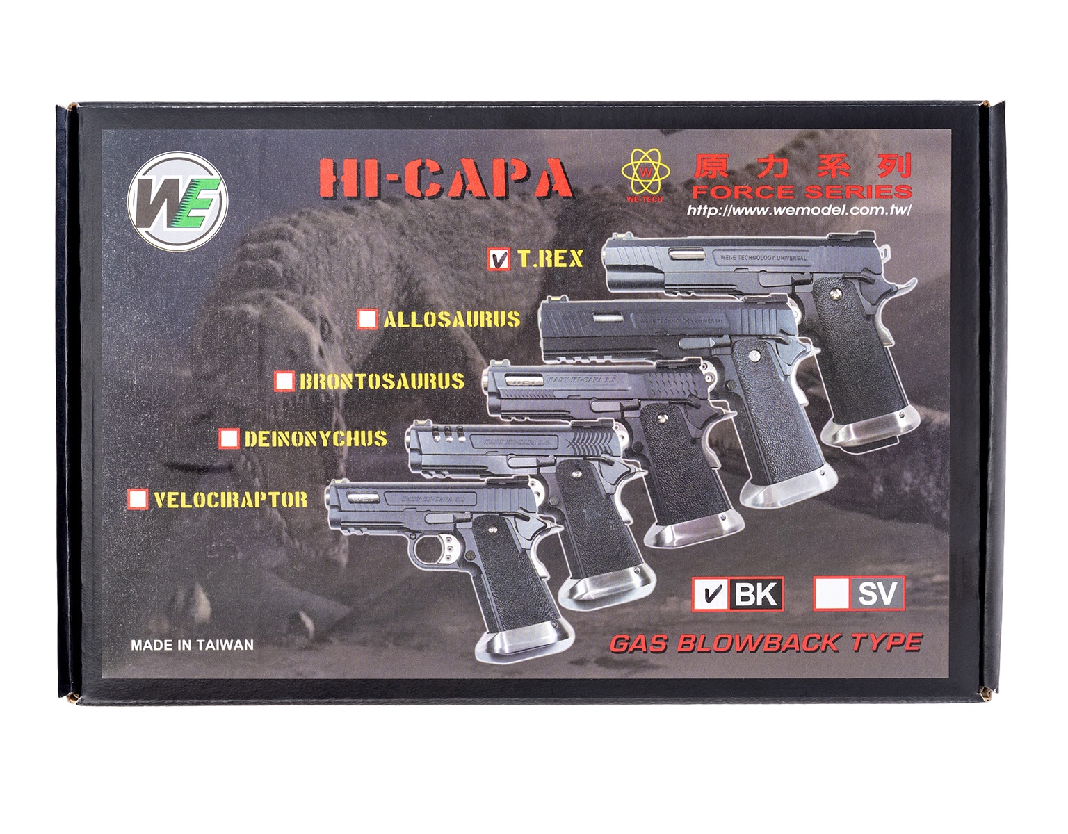 Пістолет GBB WE Hi-capa 5.1 T.Rex - чорний