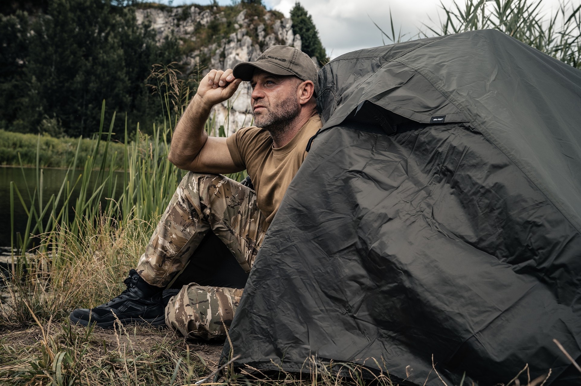 Namiot 1-osobowy norka Mil-Tec Recom - Olive