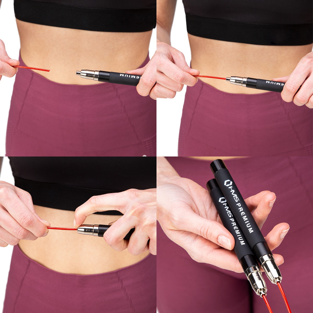 Skakanka HMS Premium SK60 Black/Red