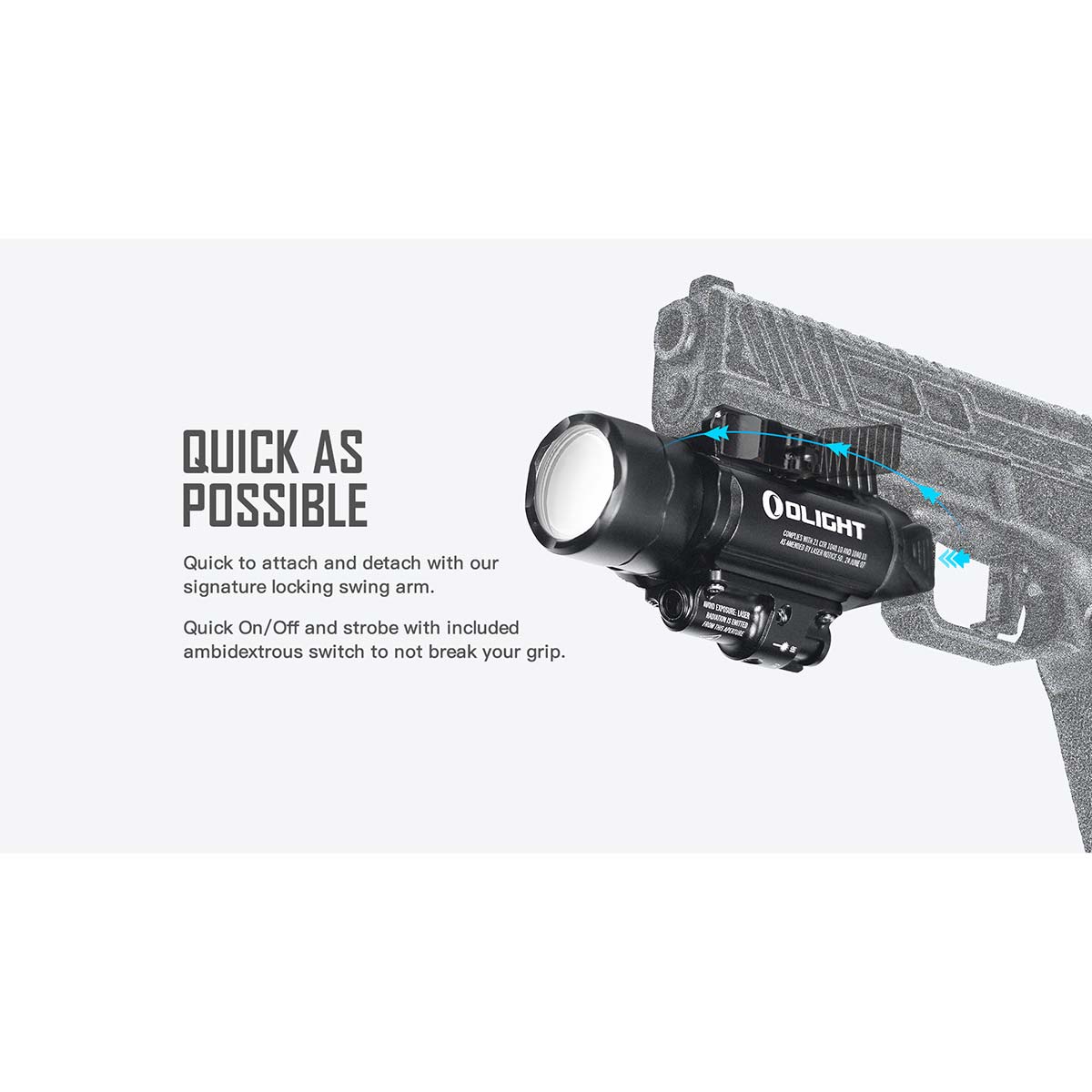 Latarka z celownikiem laserowym Olight BALDR IR - 1350 lumenów