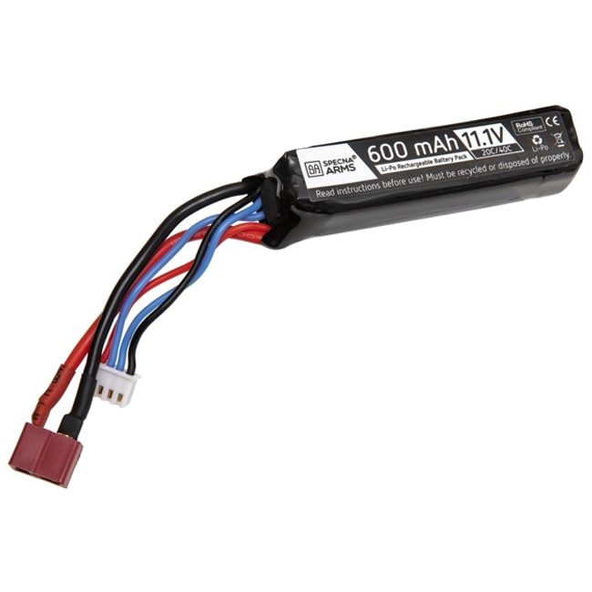 Akumulator ASG Specna Arms LiPo 11,1V 600mAh 20/40C deans - PDW