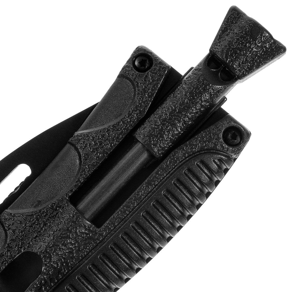 Nóż składany Mil-Tec Paracord z krzesiwem - Black