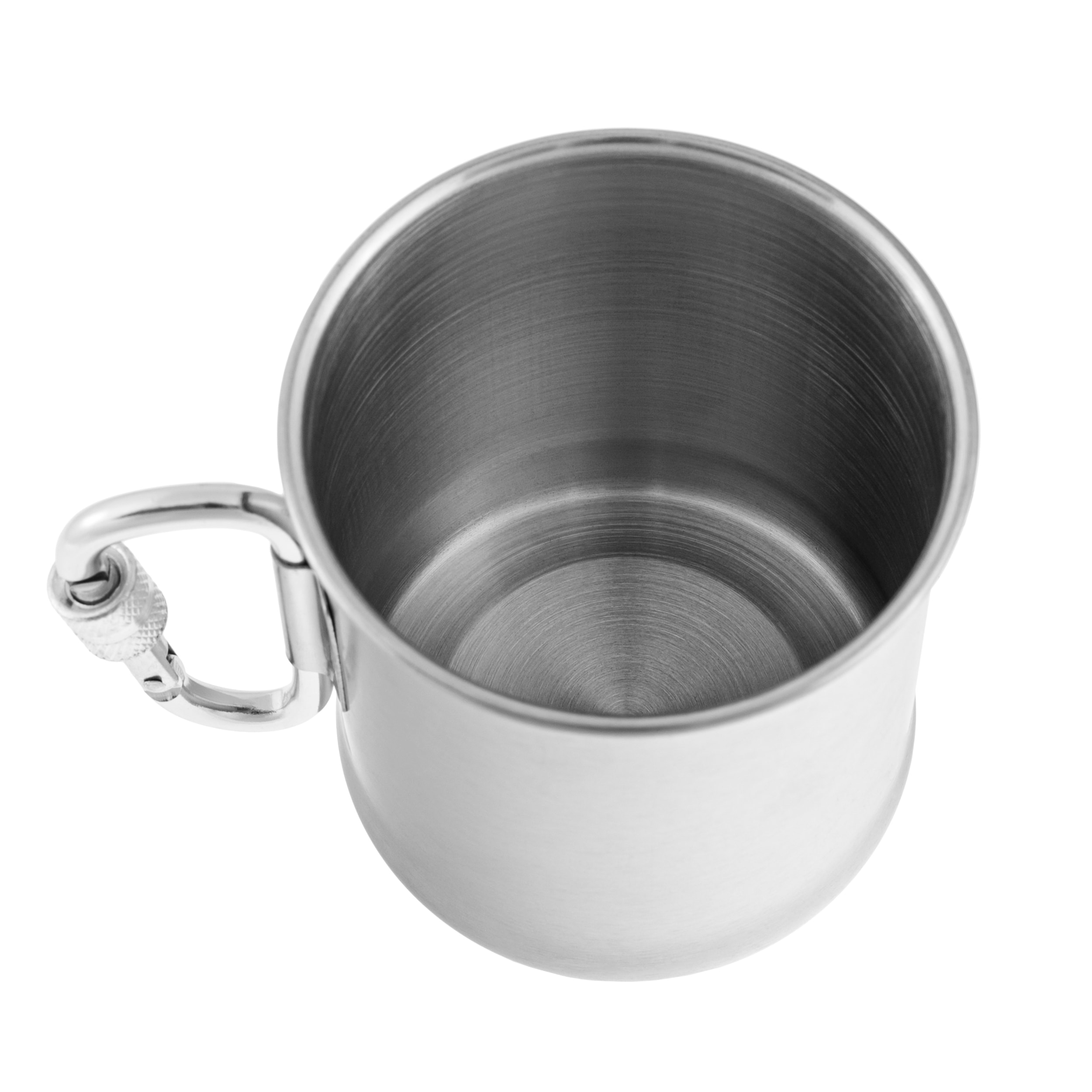 Kubek stalowy Mil-Tec z karabinkiem 250 ml