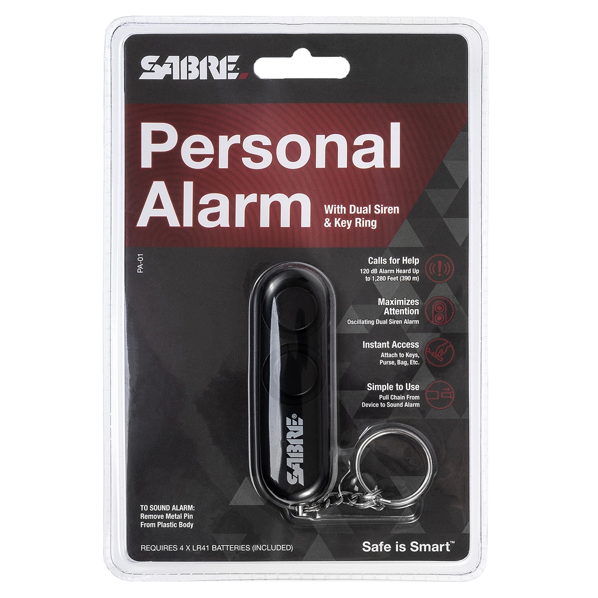 Alarm osobisty Sabre Red - Black