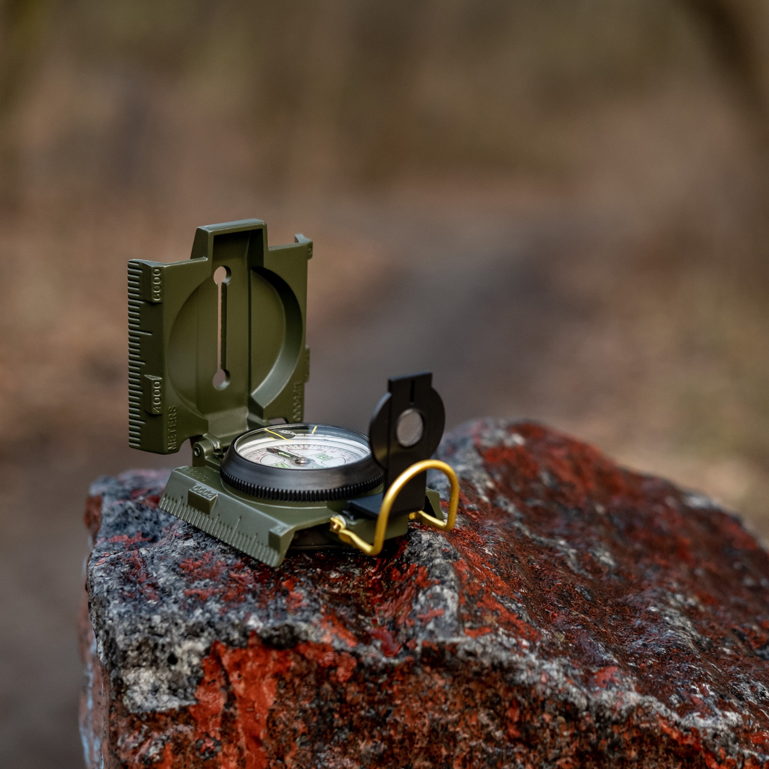 Busola Mil-Tec US Metal z podświetleniem - Olive