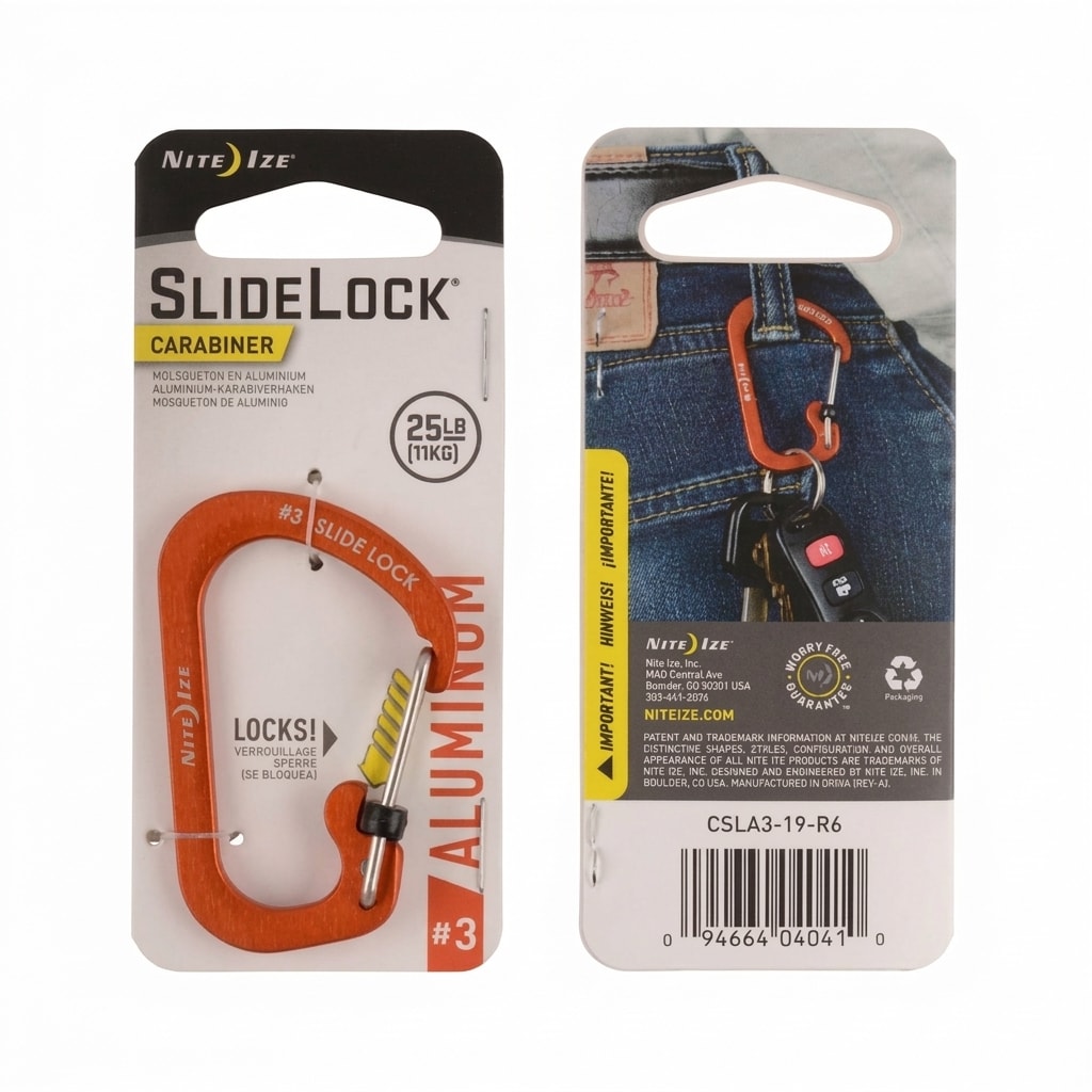 Karabińczyk Nite Ize SlideLock Carabiner Aluminum 3 Orange