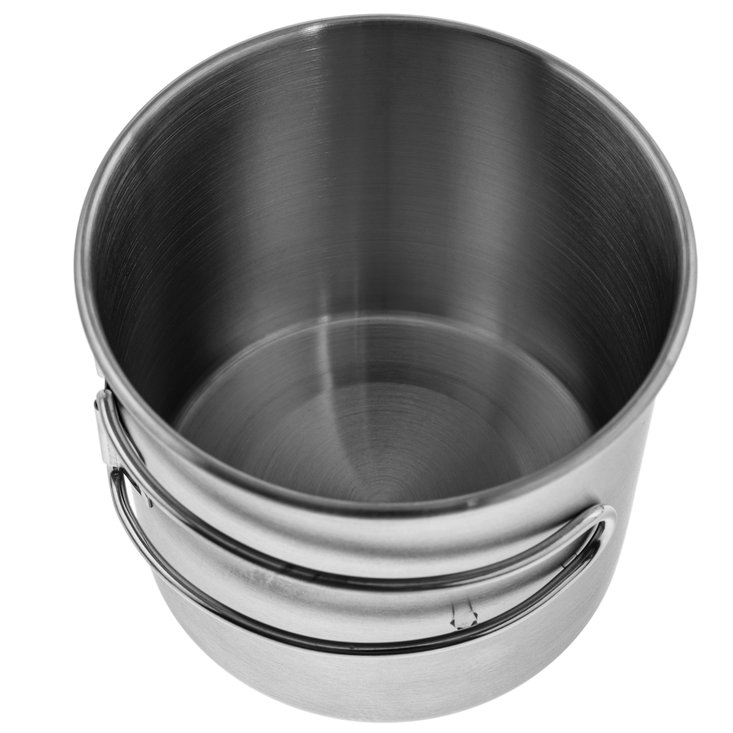 Kubek stalowy Mil-Tec ze skladanym uchwytem 600 ml