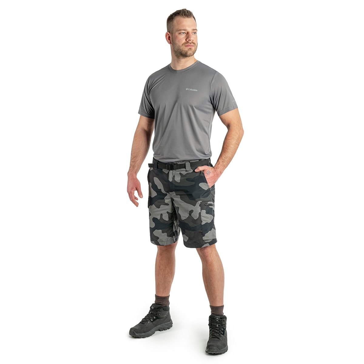 Szorty Columbia Silver Ridge Cargo - Black Camo