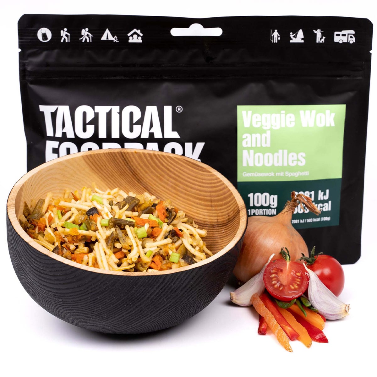 Сублімовані продукти Tactical Foodpack - Локшина з овочами з воку 100 г