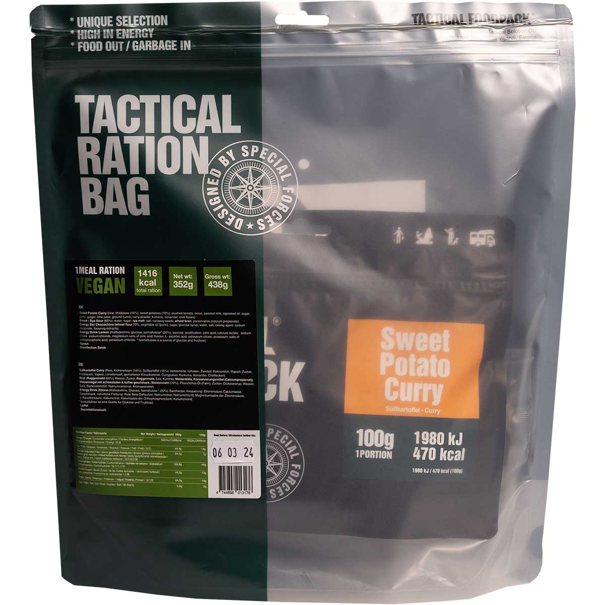 Żywność liofilizowana Tactical Foodpack - Pakiet Wegański 352 g