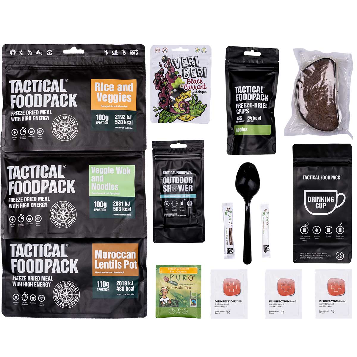 Ліофілізований корм Tactical Foodpack - Веганський пакет з трьох страв 594 г