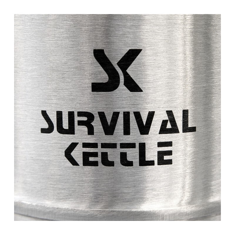 Czajnik turystyczny Survival Kettle Silver Steel - 1,2l
