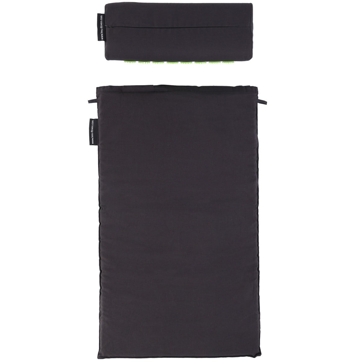 Mata z poduszką do akupresury HMS Premium AKM03 - black/green