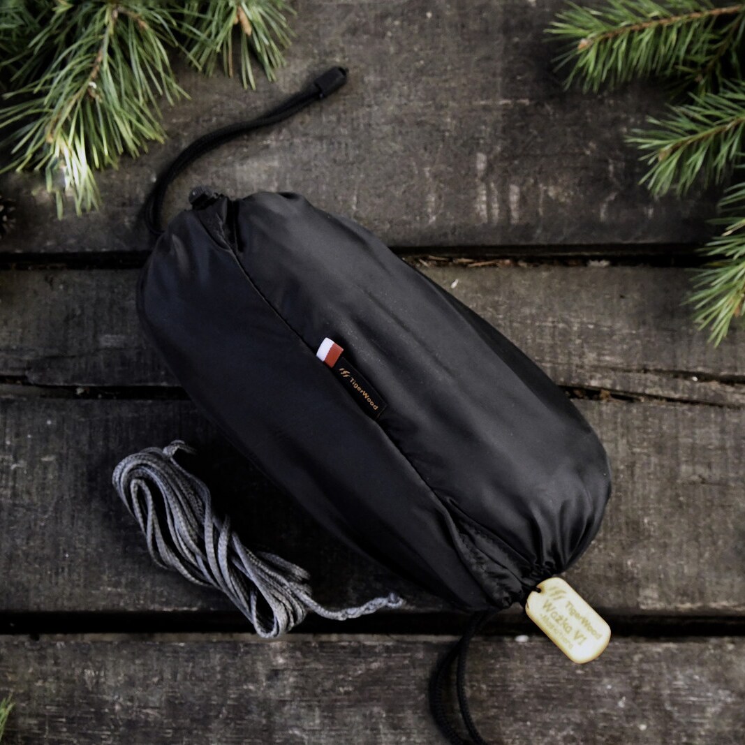 Hamak TigerWood Ważka V1 Long Black - z moskitierą