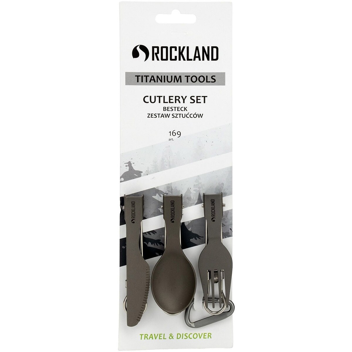 Набір складаних столових приборів Rockland Titanium Tools