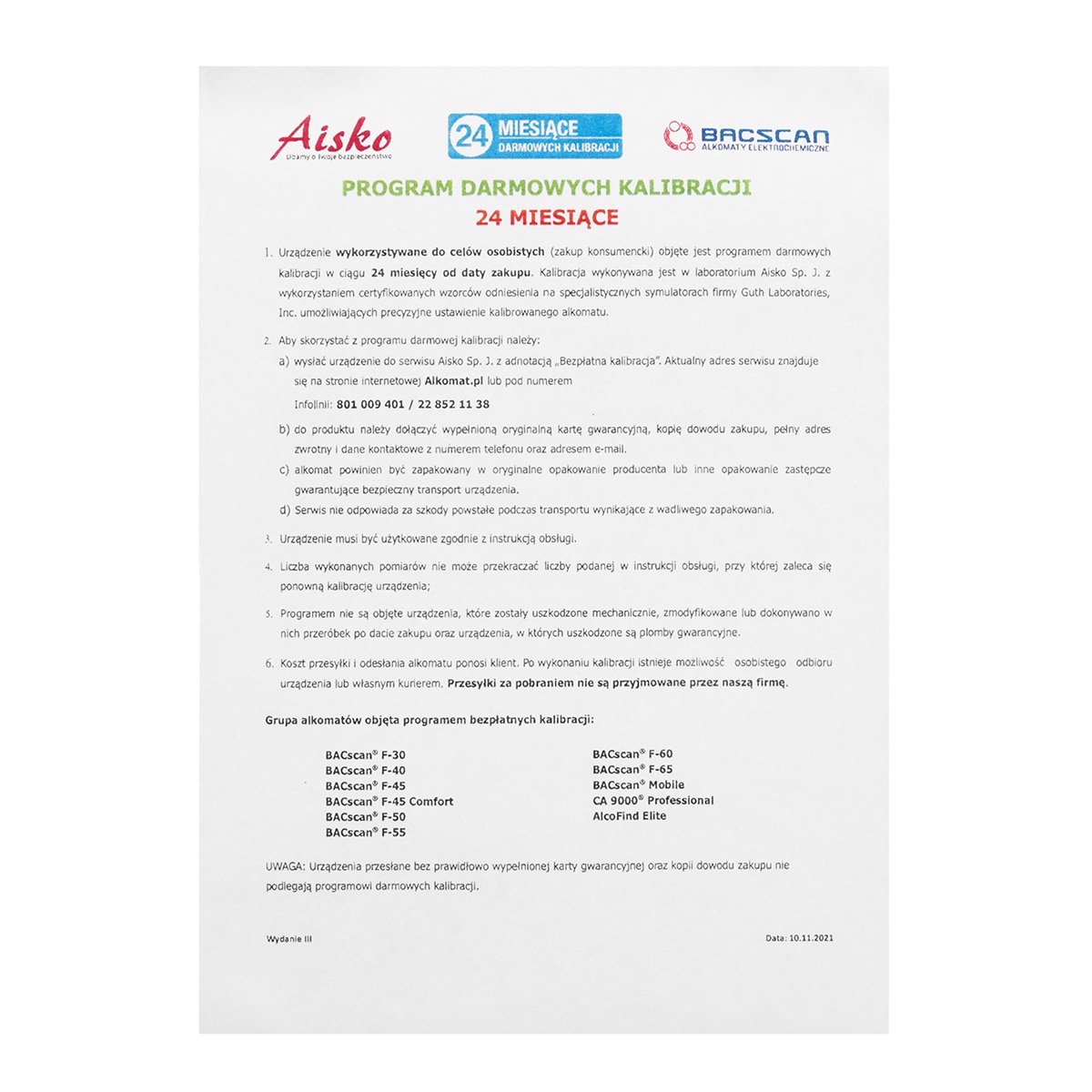 Alkomat BACscan F-45 Comfort