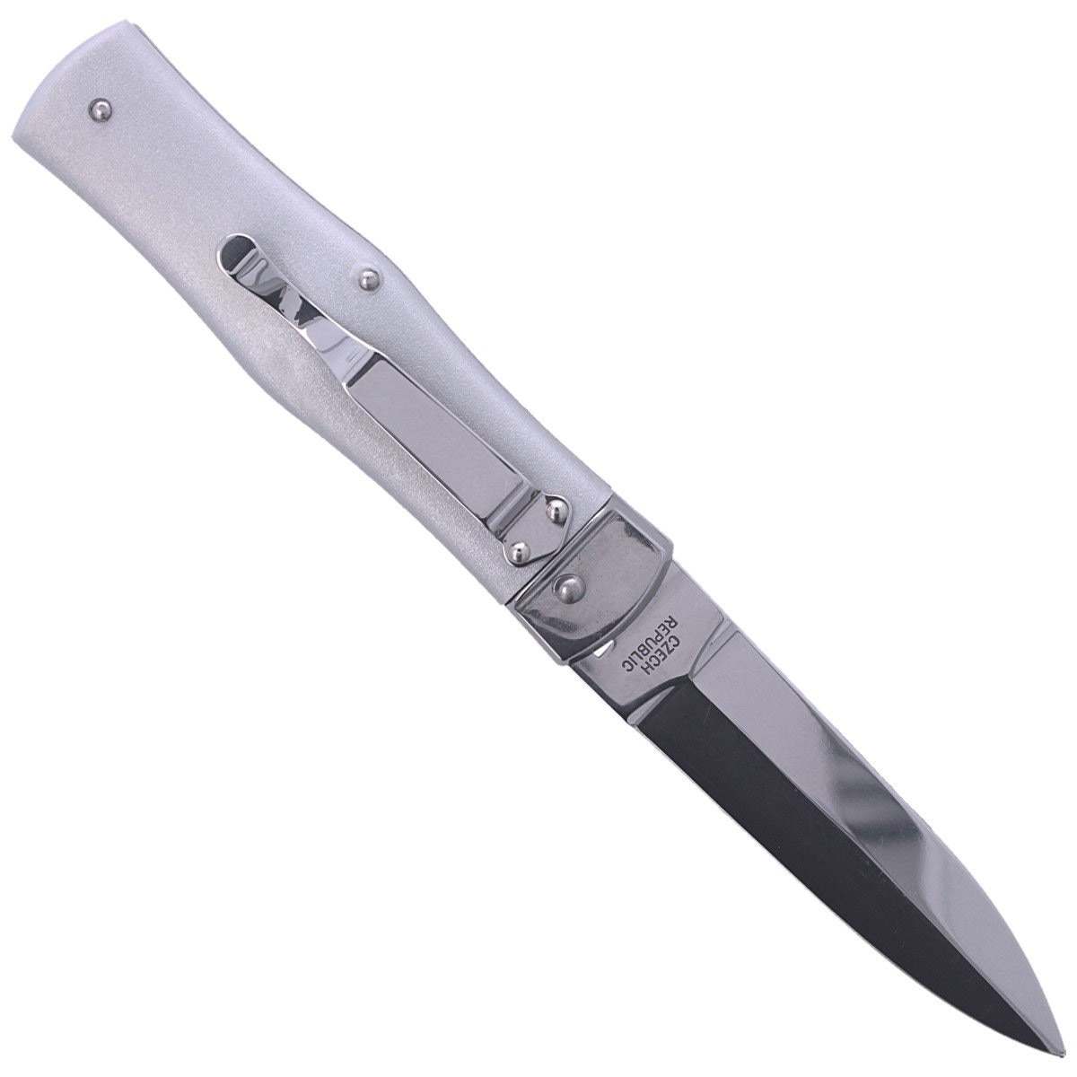 Nóż sprężynowy Mikov Predator ABS 241-NH-1/N Grey - z klipsem