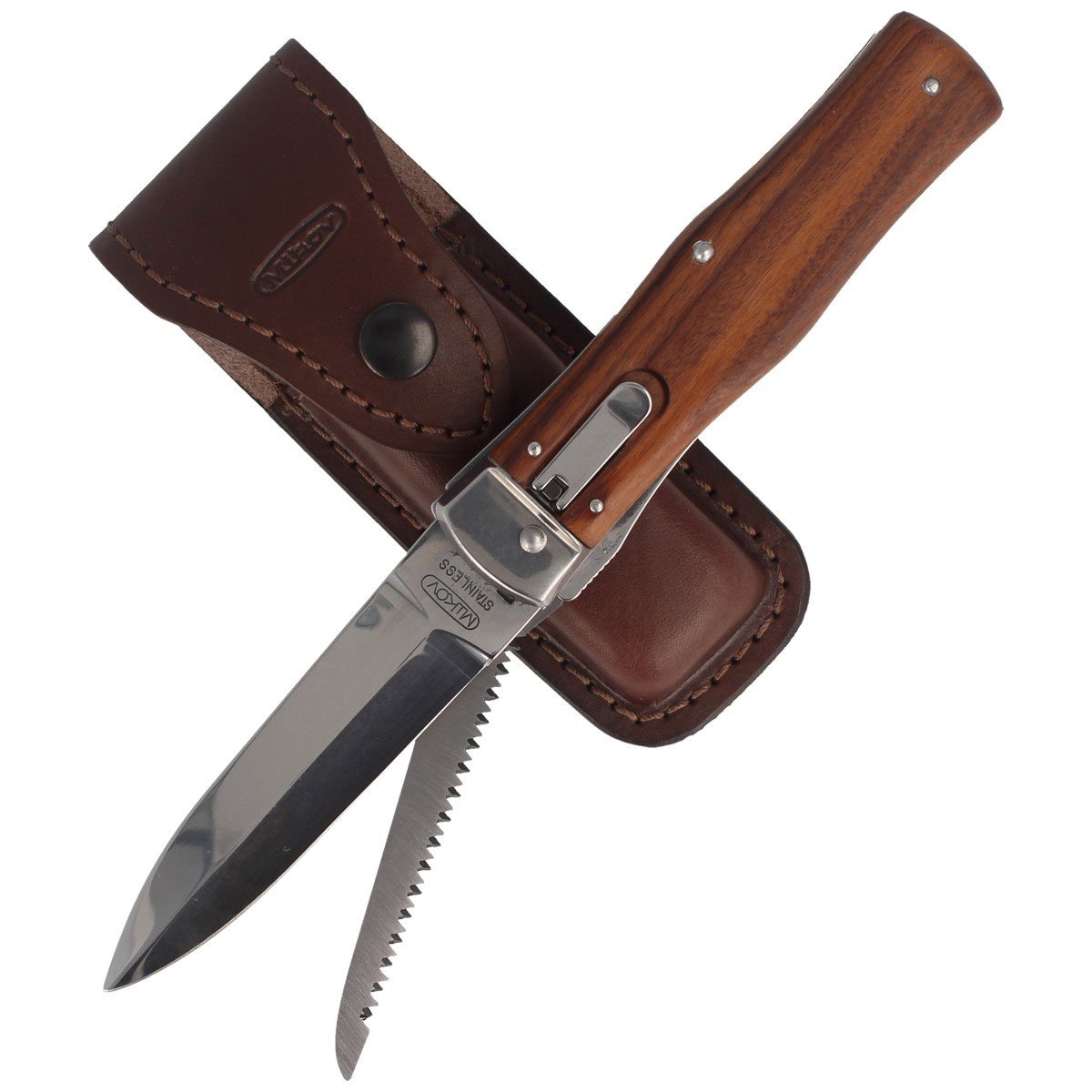 Nóż sprężynowy Mikov Predator 241-ND-2/KP Wood 