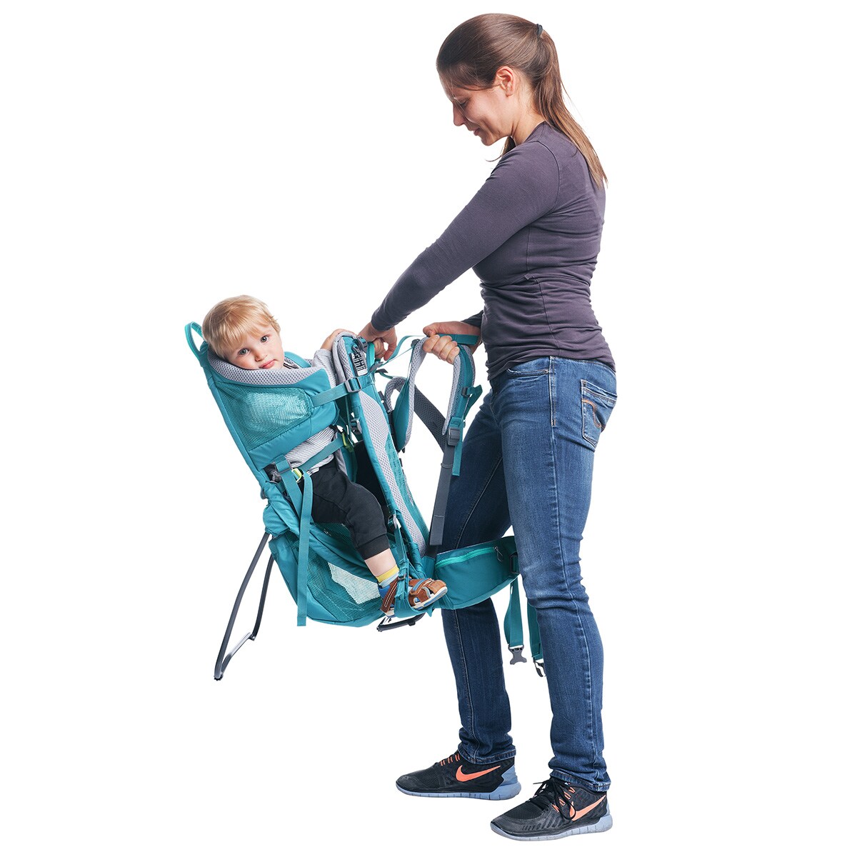 Nosidełko turystyczne damskie Deuter Kid Comfort Active SL - denim