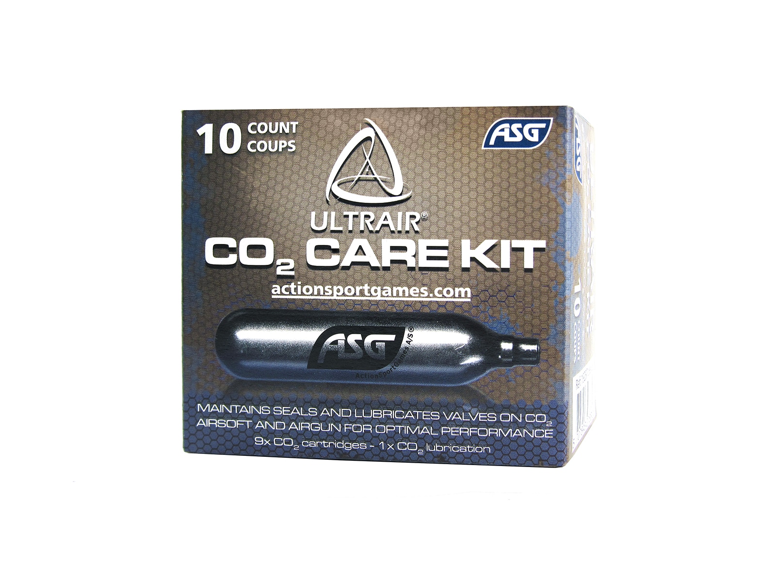Картридж ASG UltraAir 12g CO2 - 9 + 1 картридж для обслуговування та очищення