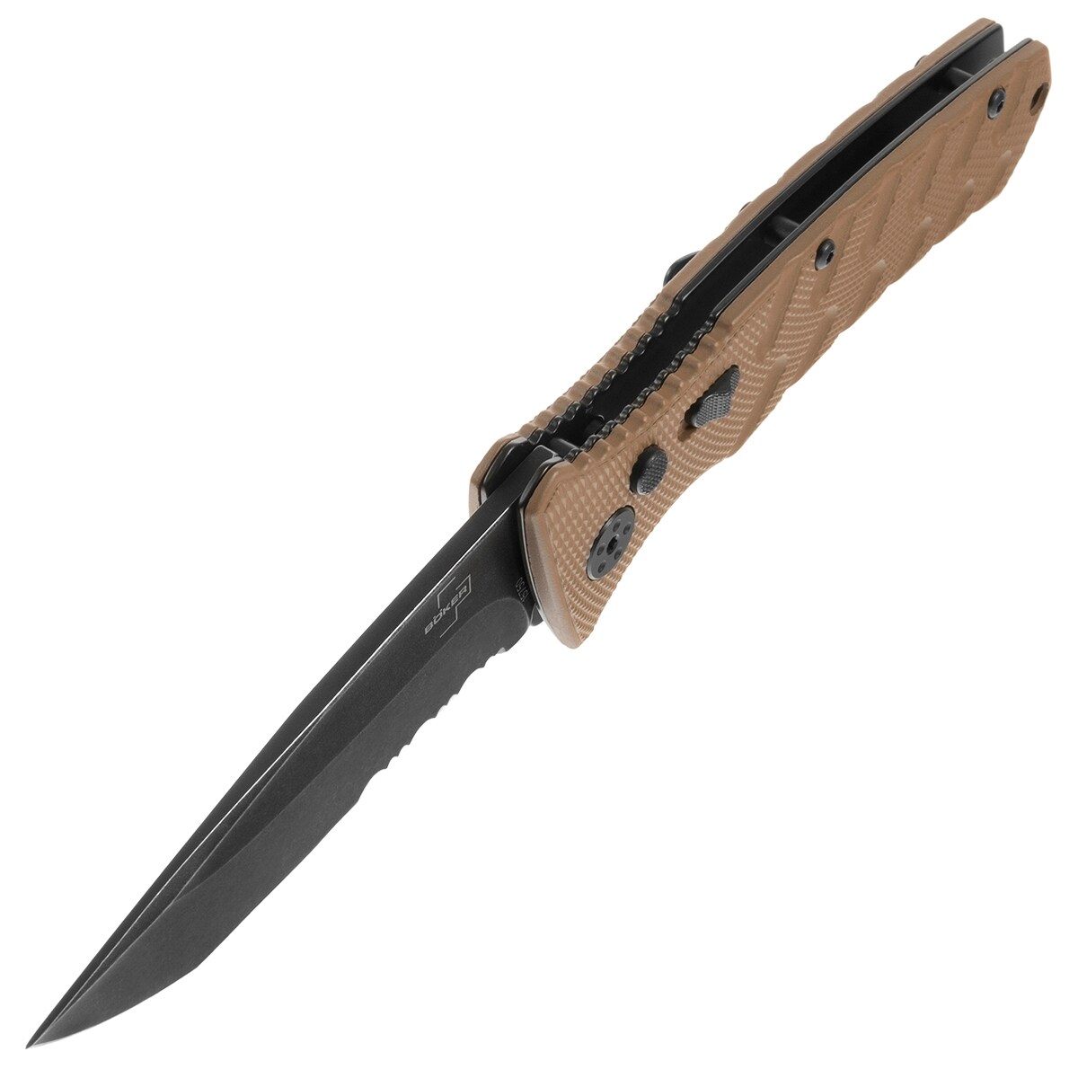 Nóż sprężynowy Boker Plus Strike Tanto - Coyote
